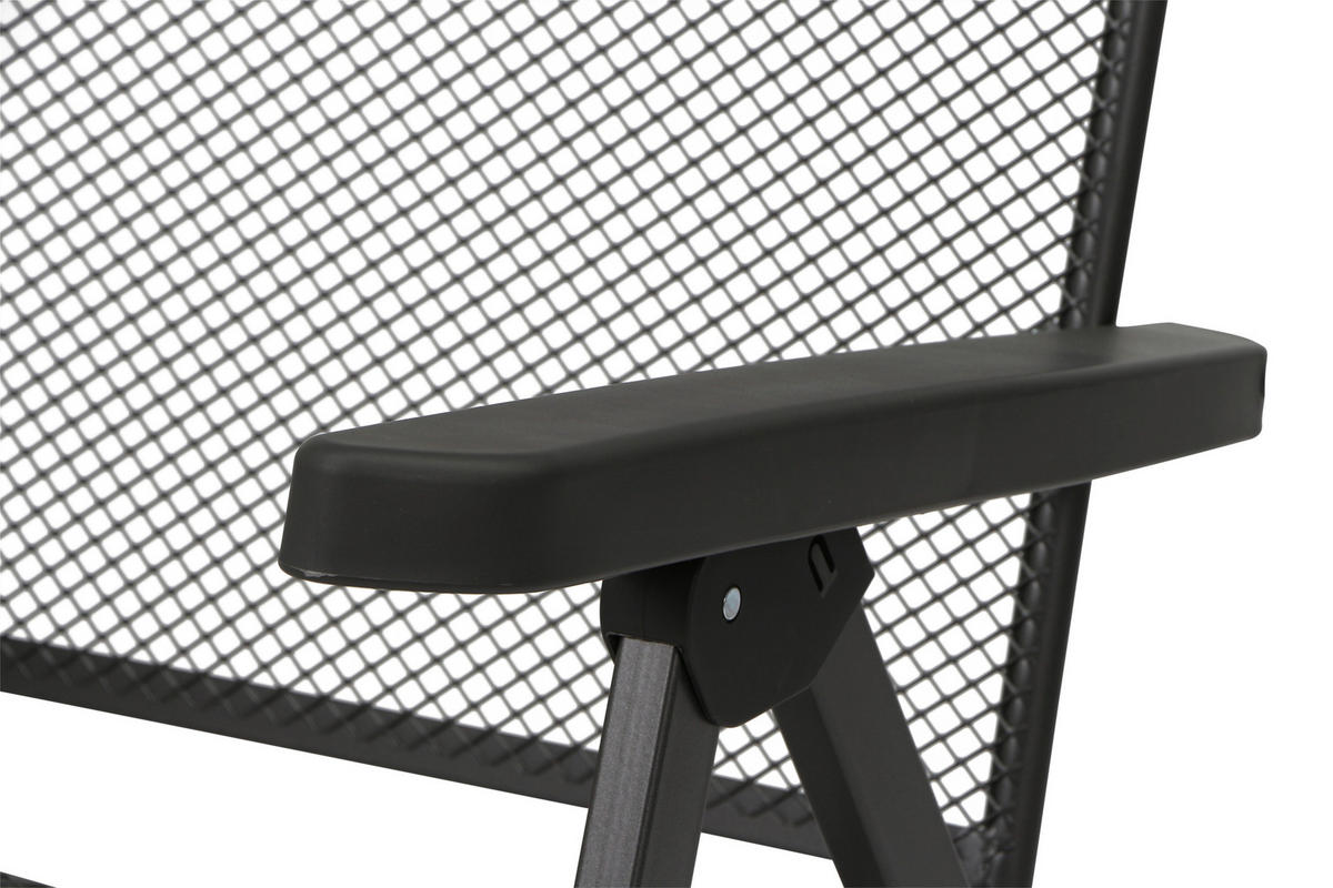 KLAPPSESSEL-SET in Metall Anthrazit  - Anthrazit, Basics, Metall (65/103/60cm) - Siena Garden