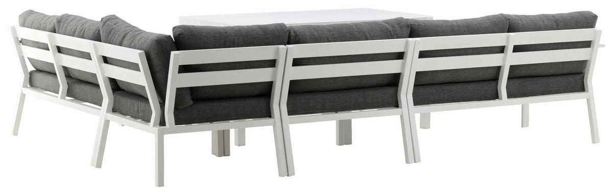 LOUNGESET  - vit/grå, Klassisk, metall/textil - Gardenson