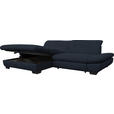 ECKSOFA in Mikrofaser Dunkelgrau  - Dunkelgrau/Schwarz, Design, Textil/Metall (198/290cm) - Xora