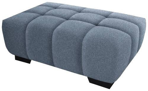 HOCKER in Textil Blau  - Blau/Schwarz, Konventionell, Textil/Metall (106/40/72cm) - Hom`in