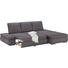 WOHNLANDSCHAFT Bettkasten, Schlaffunktion - Chromfarben/Anthrazit, Design, Kunststoff/Textil (280/196cm) - XORA
