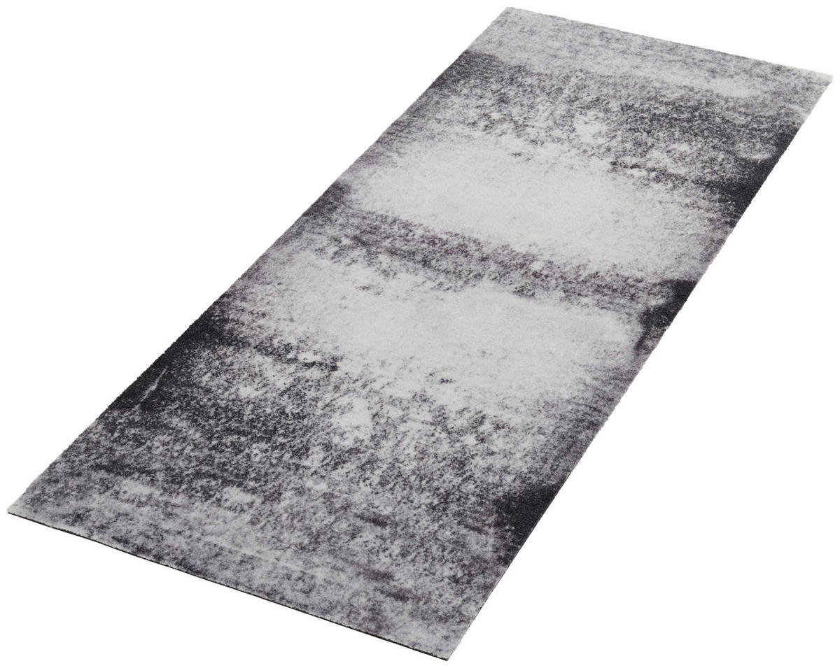 LÄUFER 55/150 cm Elegance Weiß, Dunkelgrau  - Dunkelgrau/Weiß, Design, Kunststoff/Textil (55/150cm) - Esposa