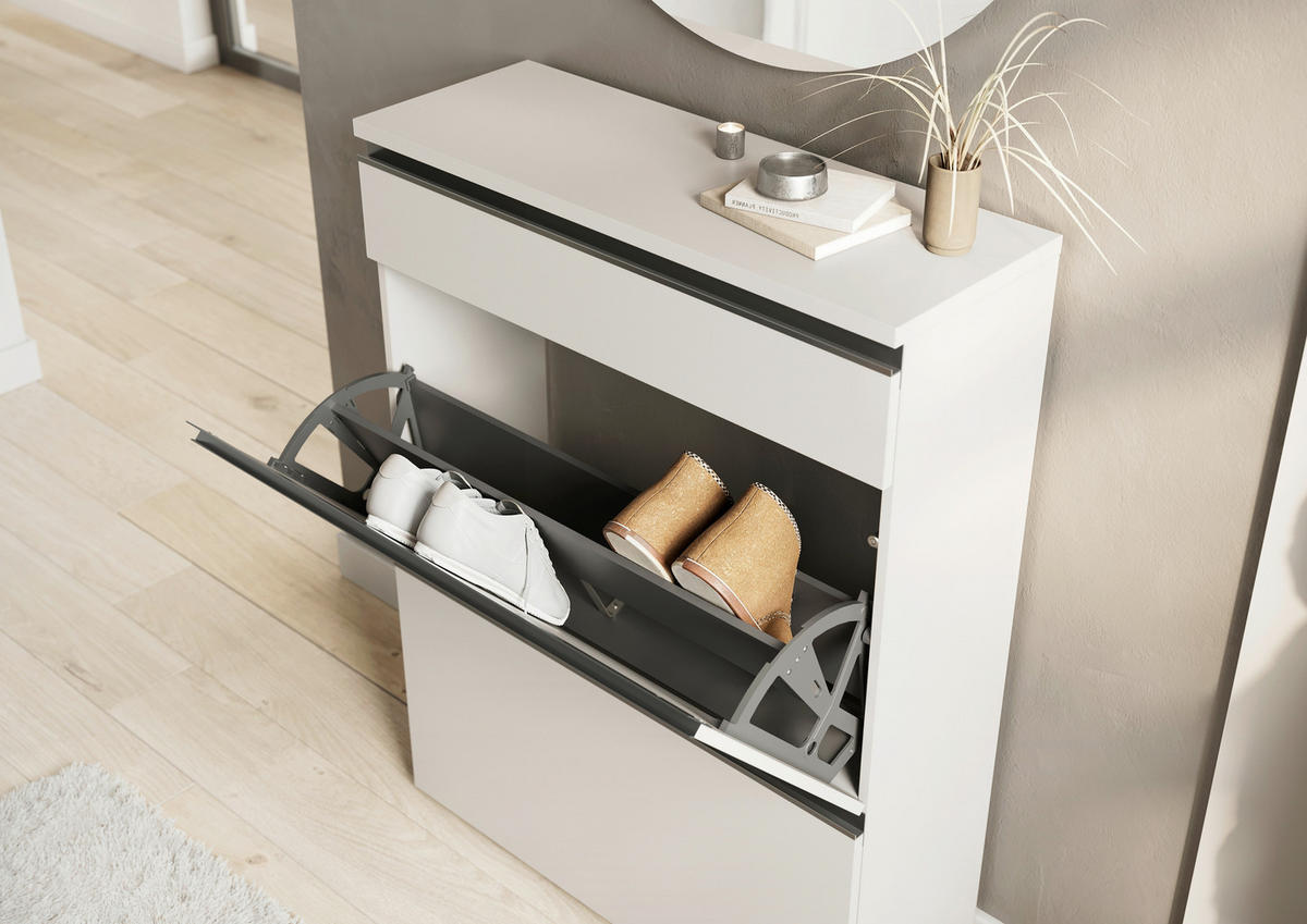 GARDEROBE 2-teilig  in 80/200/29 cm  - Beige, Design, Glas/Holzwerkstoff (80/200/29cm) - MID.YOU