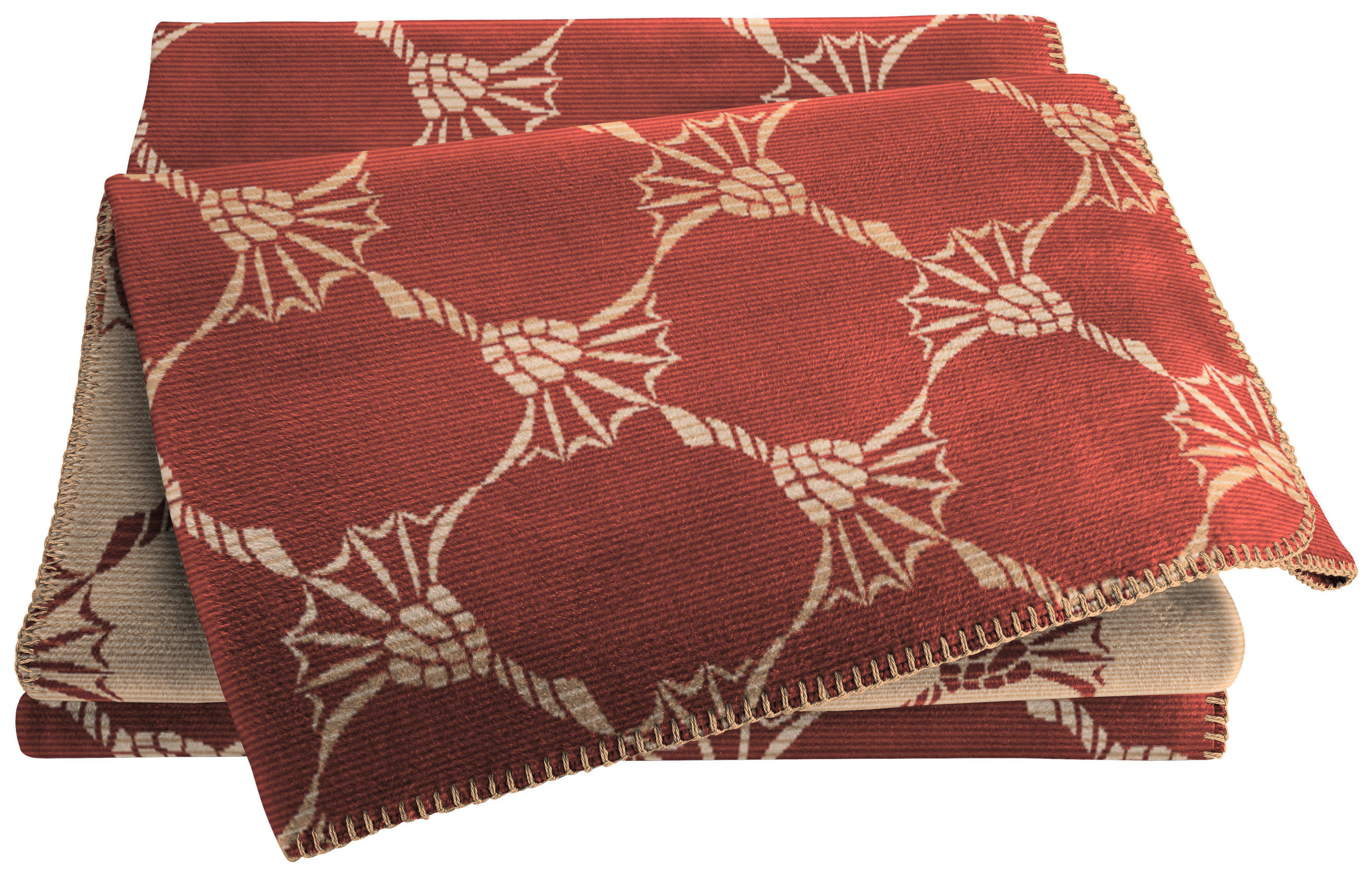 WOHNDECKE CORNFLOWER 150/200 cm  - Terracotta/Hellgrau, Basics, Textil (150/200cm) - Joop!