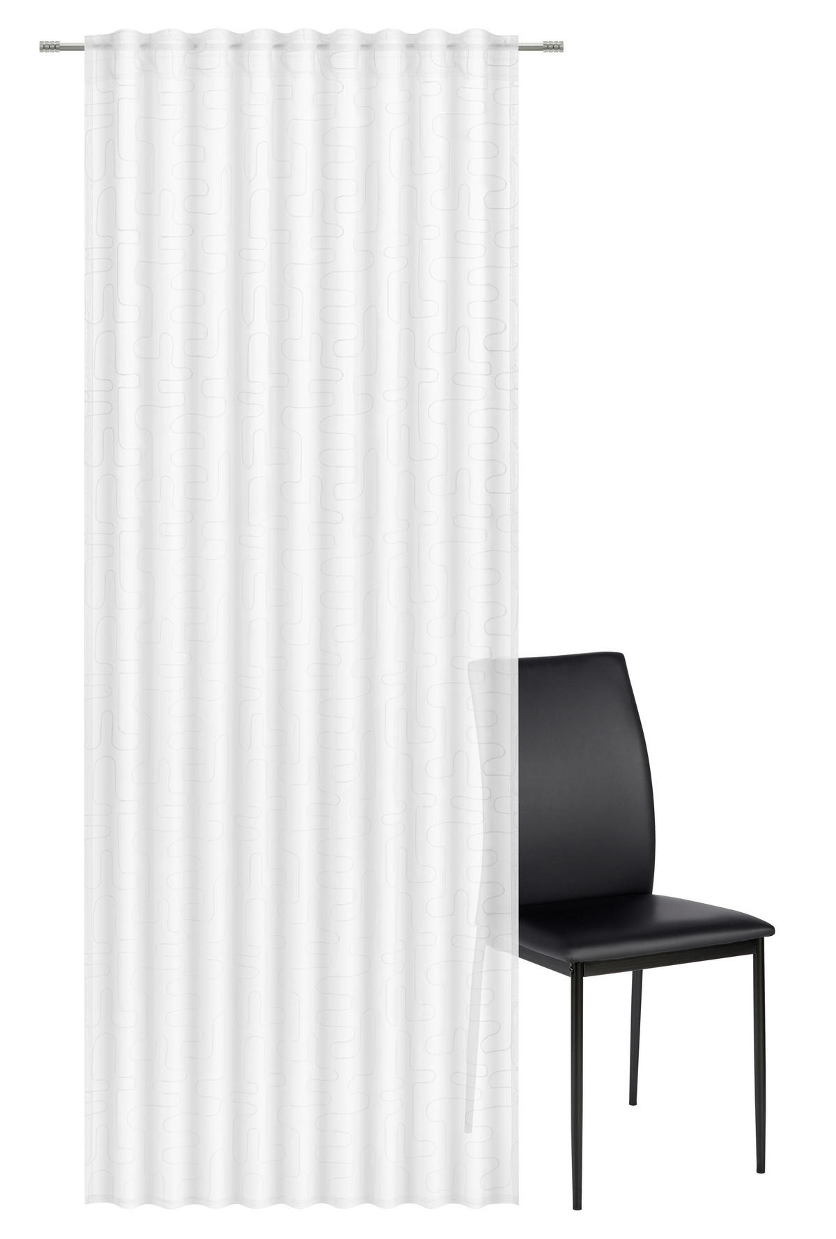 FERTIGVORHANG transparent  - Weiß, KONVENTIONELL, Textil (135/245cm) - Esposa