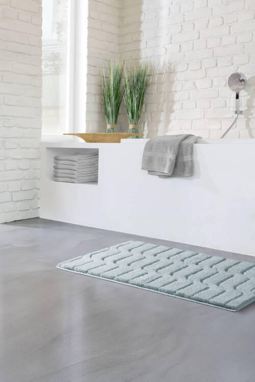BADTEPPICH  70/120 cm  Salbeigrün   - Salbeigrün, Basics, Kunststoff/Textil (70/120cm) - Grund