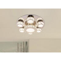 LED-DECKENLEUCHTE 55/15 cm   - Klar/Chromfarben, Design, Kunststoff/Metall (55/15cm)