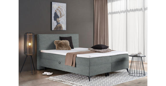 BOXBETT 180/200 cm in Grau - Schwarz/Grau, Design, Holz/Holzwerkstoff (180/200cm) - Xora