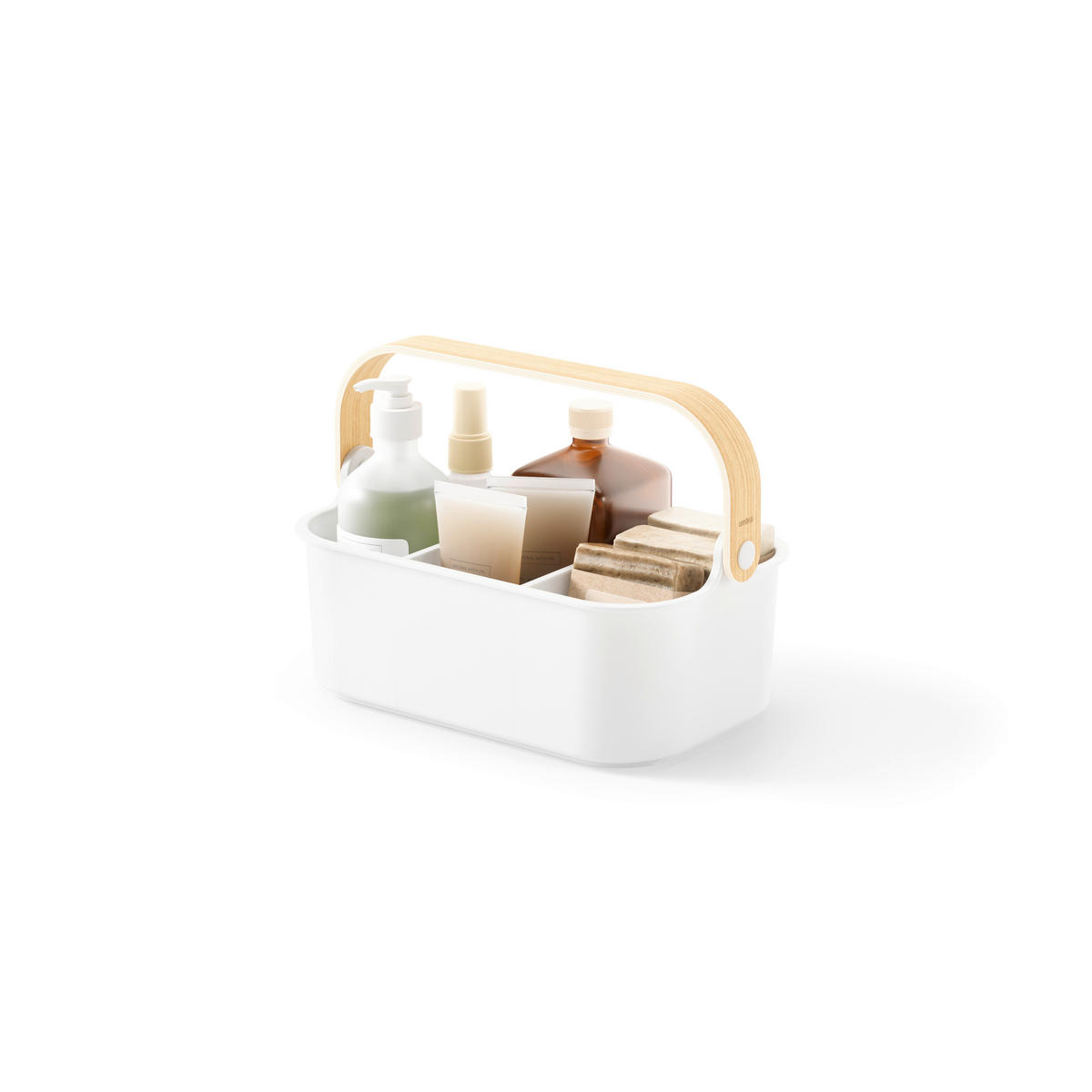 ORGANIZATOR         17/12/28 cm            - bela/naravne barve, Basics, umetna masa/les (17/12/28cm) - Umbra