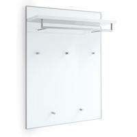 GARDEROBNI PANEL - bela, Design, steklo/leseni material (80/109/27cm) - Novel