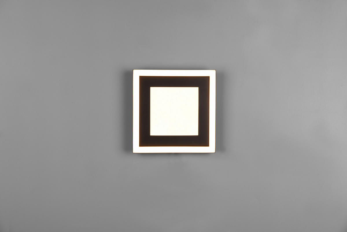 LED-DECKENLEUCHTE    20/20/3,5 cm  - Schwarz, Konventionell, Kunststoff (20/20/3,5cm)