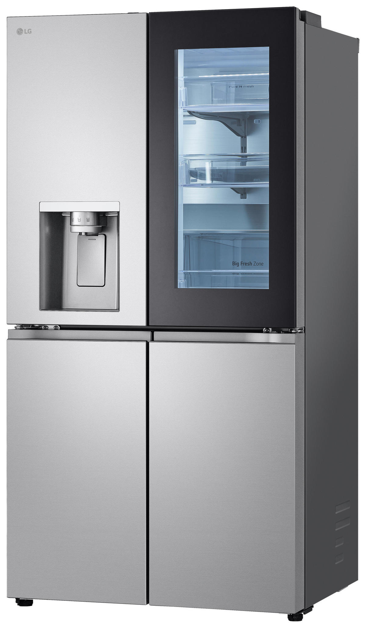 MULTI-DOOR 97,2/179,2/72,9 cm GMG960MBJE  - Edelstahlfarben, Trend, Glas/Kunststoff (97,2/179,2/72,9cm) - LG