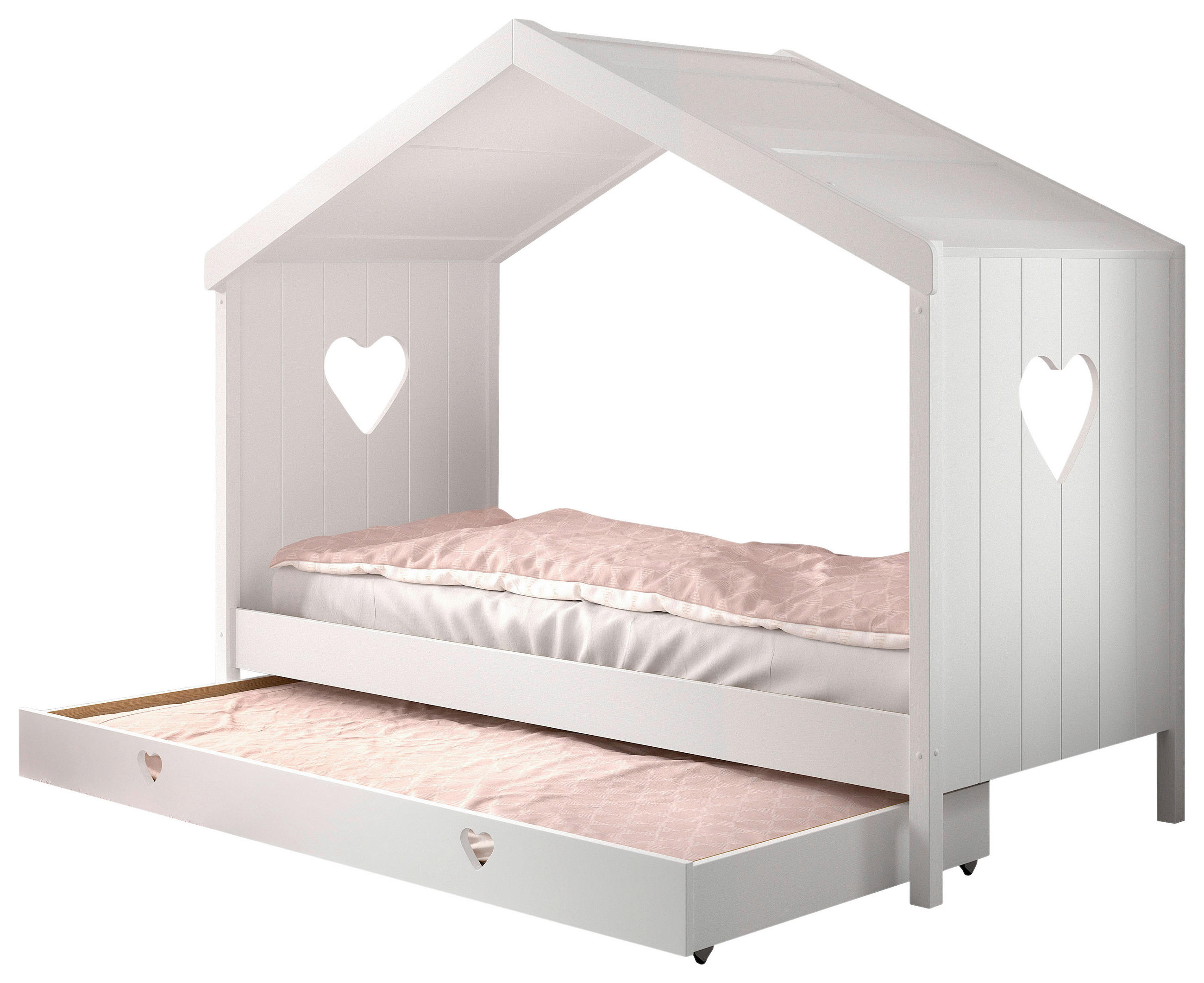 HAUSBETT Rollrost, Bettschublade 90/200 cm  in Weiß  - Weiß, Natur, Holz/Holzwerkstoff (90/200cm) - MID.YOU