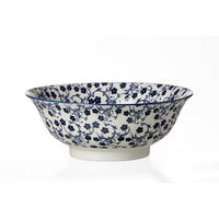 Bol 21 cm  - albastru/alb, Basics, ceramică (21cm)