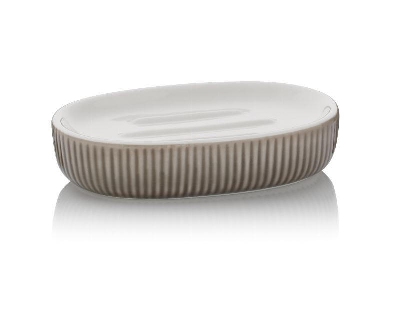 SEIFENSCHALE - Grau, Basics, Keramik (13,5/3/8,5cm) - Kela