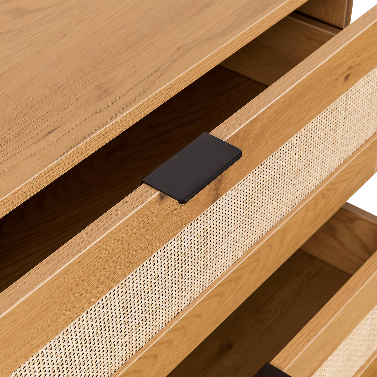 KOMMODE  in 80/90/40 cm  - Eichefarben/Schwarz, MODERN, Holzwerkstoff (80/90/40cm) - MID.YOU