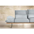 ECKSOFA  in Flachgewebe Hellgrau  314/159 cm  - Hellgrau/Schwarz, Design, Holz/Textil (314/159cm) - Dieter Knoll
