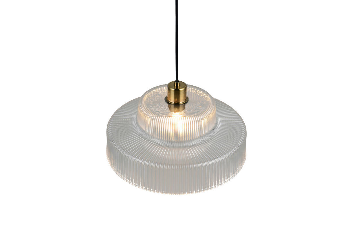 HÄNGELEUCHTE Abella 35/150 cm   - Transparent/Messingfarben, LIFESTYLE, Glas/Metall (35/150cm)
