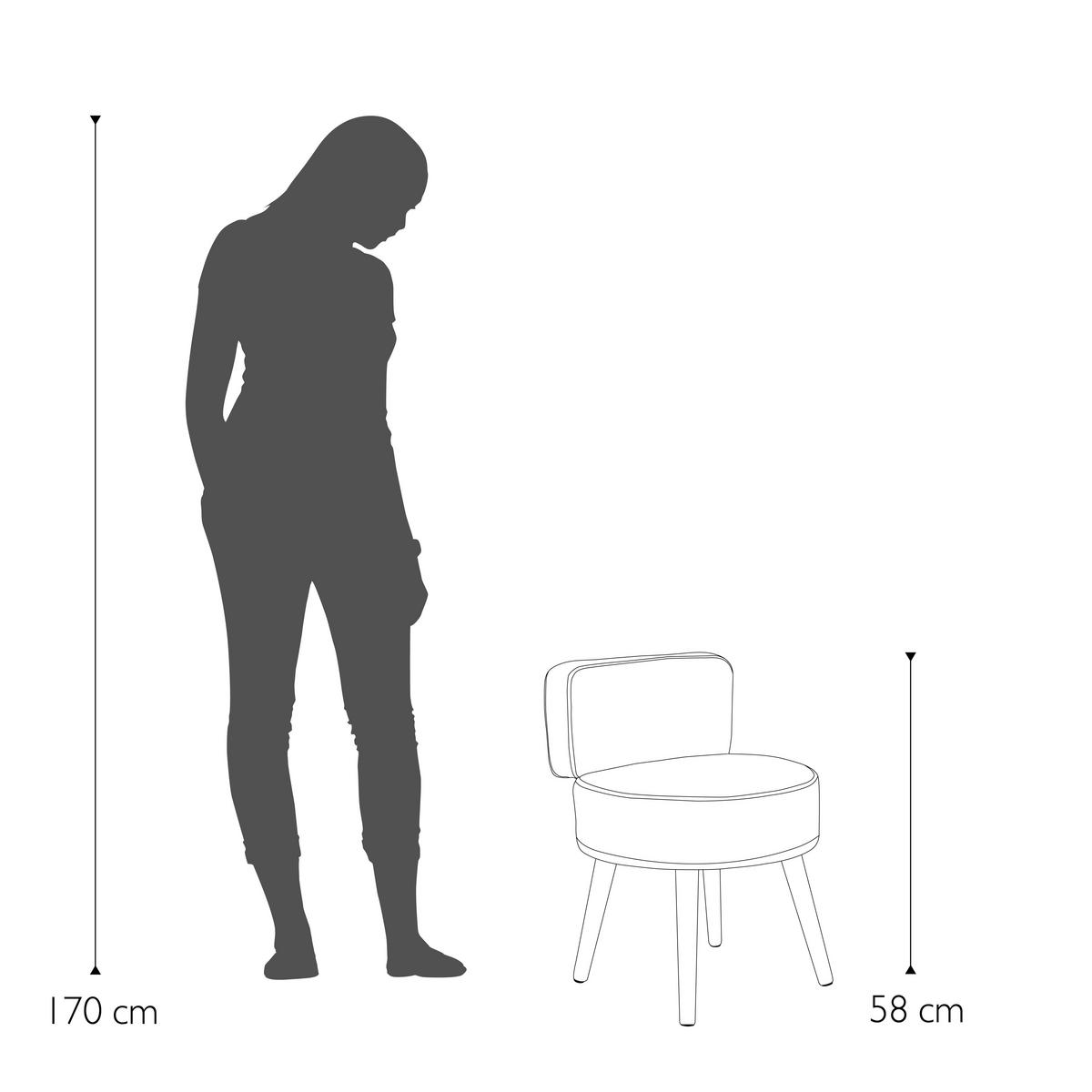 KŘESLO, textil, rezavá - rezavá, Design, dřevo/textil (44/58/44cm) - Echtwerk