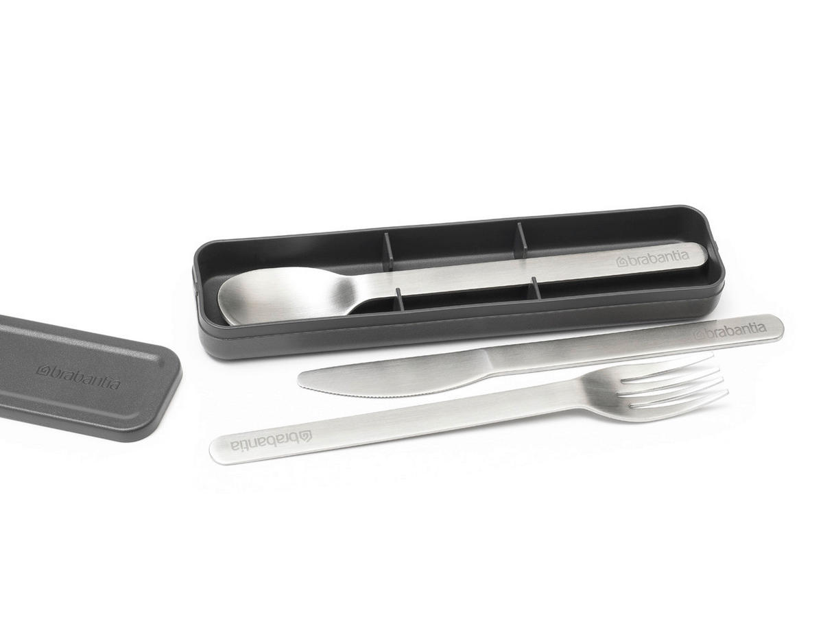 SADA PŘÍBORŮ, nerezová ocel, 3dílné - Basics, kov/plast (18.5/2.3/4.5cm) - Brabantia