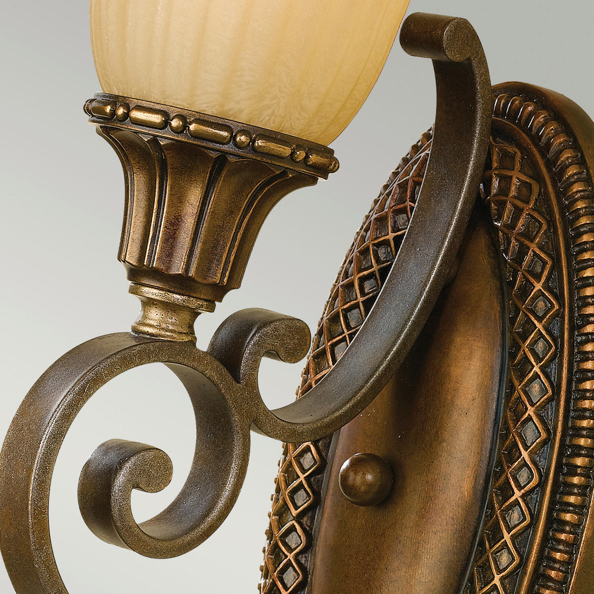 WANDLEUCHTE - Goldfarben/Bronzefarben, Konventionell, Glas/Metall (14/41.9 /19.7cm) - Elstead Lighting