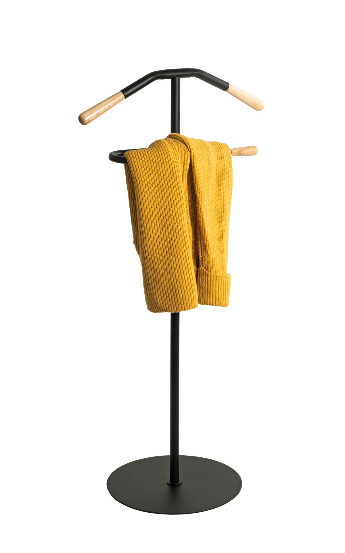 HERRENDIENER in Schwarz, Buchefarben 50/105/34 cm   - Buchefarben/Schwarz, Basics, Holz/Metall (50/105/34cm)