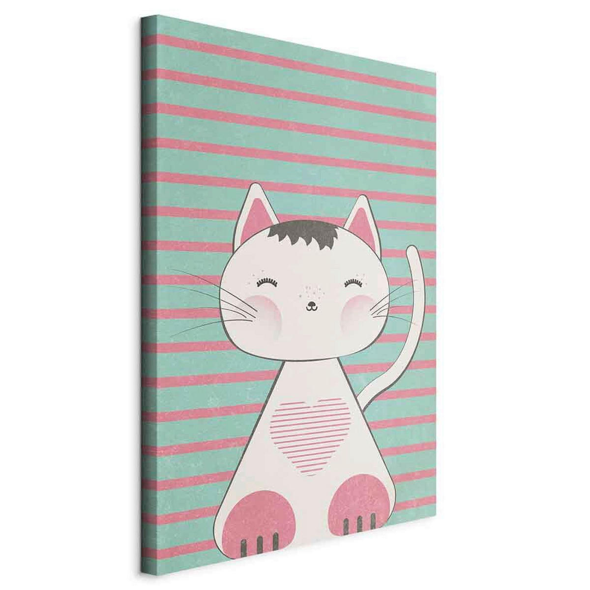 LEINWANDBILD Abstraktes, Tiere 40/60/1.2 cm  - Hellrosa/Salbeigrün, Basics, Holzwerkstoff/Textil (40/60/1.2cm) - artgeist