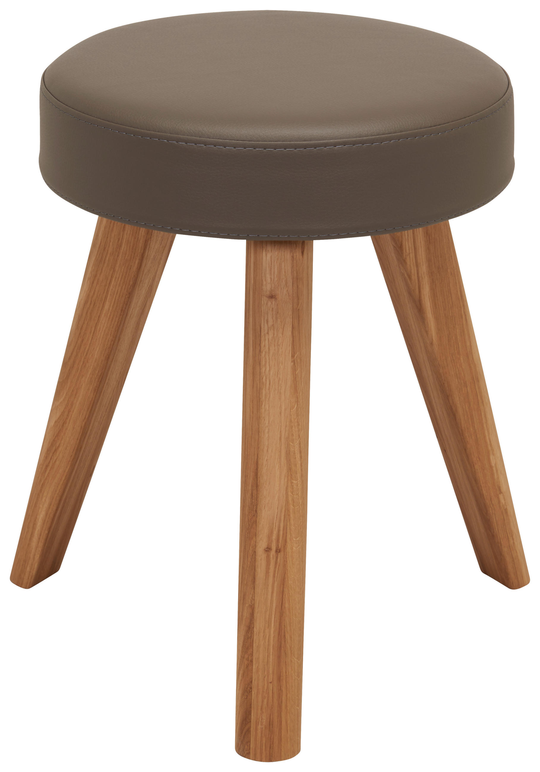 TABURET, dřevo, textil, 35/46/35 cm - barvy dubu/jílová barva, Natur, dřevo/textil (35/46/35cm) - Linea Natura