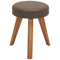 TABURET, dřevo, textil, 35/46/35 cm - barvy dubu/jílová barva, Natur, dřevo/textil (35/46/35cm) - Linea Natura