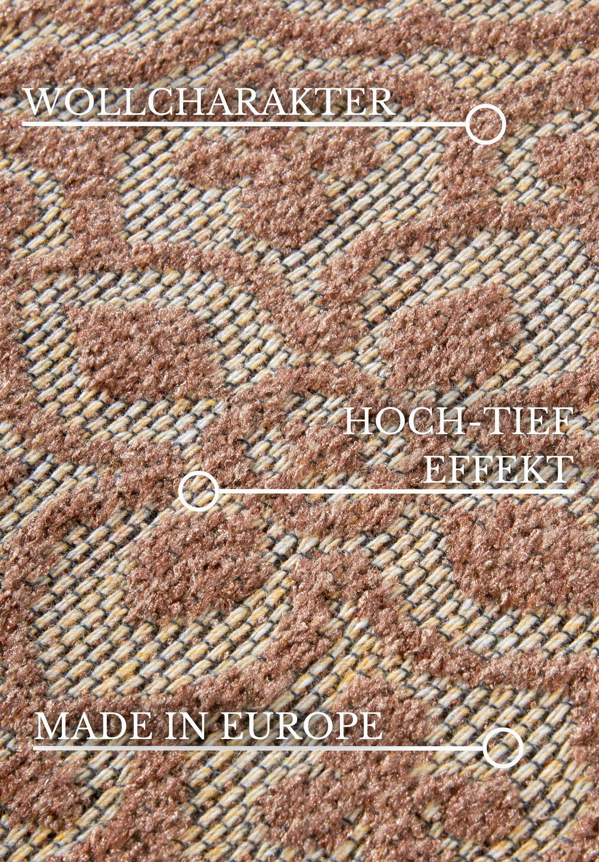 OUTDOORTEPPICH 160/230 cm Kollektion 1883 Kupferfarben  - Kupferfarben, Design, Kunststoff/Textil (160/230cm) - Villeroy & Boch