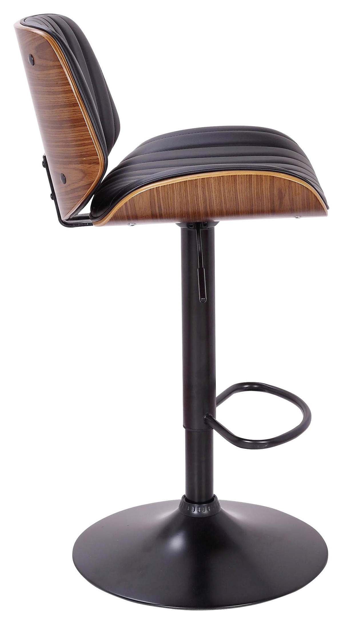 BARPALL i svart, valnötsfärgad  - valnötsfärgad/svart, Lifestyle, metall/trä (47/87-108/50cm) - Premium Living