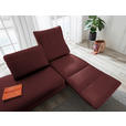 RÉCAMIERE in Echtleder Rot  - Chromfarben/Rot, Design, Leder/Metall (209/85-109/95-16cm) - Dieter Knoll