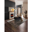HOCKER Samt Grau, Goldfarben  - Goldfarben/Grau, Trend, Textil/Metall (90/44/90cm) - Xora