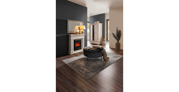 HOCKER Samt Grau, Goldfarben  - Goldfarben/Grau, Trend, Textil/Metall (90/44/90cm) - Xora