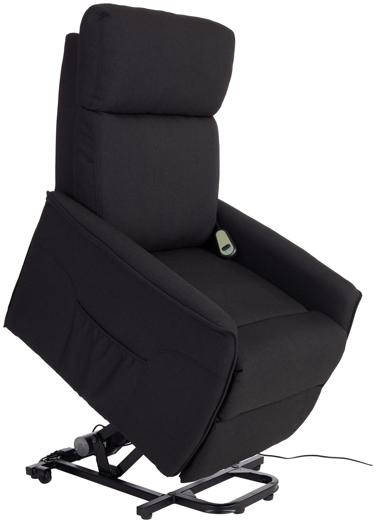 TV FOTELJA metal, tekstil  crna   - siva/crna, Konvencionalno, metal/tekstil (66/80-97/90-159,5cm) - Ti'me