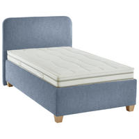 POLSTERBETT 120/200 cm  in Blau  - Blau/Weiss, Konventionell, Holz/Textil (120/200cm) - Beldomo - Sleep