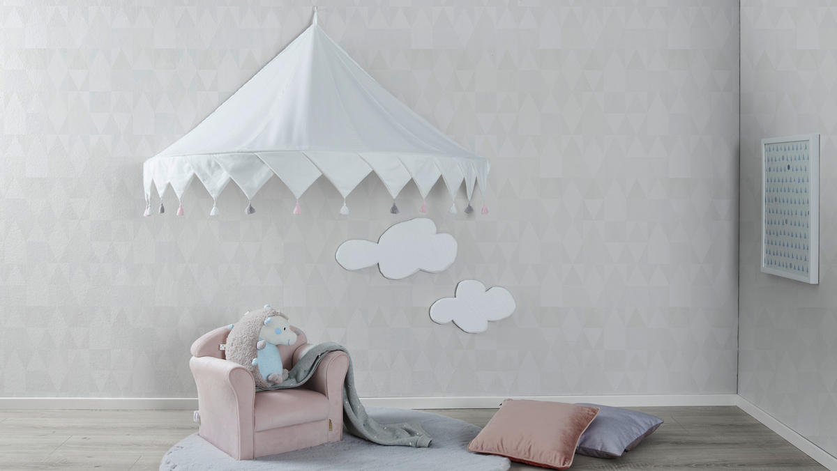 BALDAHIN  Cute    145/78/55 cm      obarvano  bela  - bela, Trend, tekstil (145/78/55cm) - Patinio
