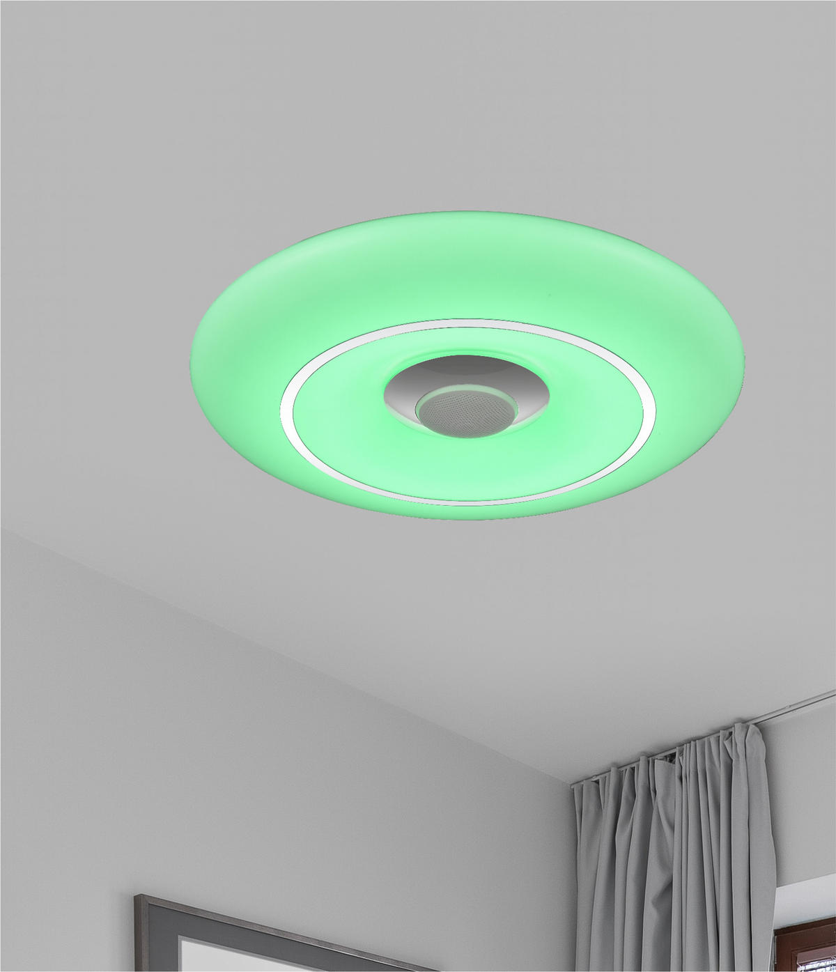 STROPNÉ LED SVIETIDLO, 39/7 cm  - biela/chrómová, Lifestyle, kov/plast (39/7cm) - Novel