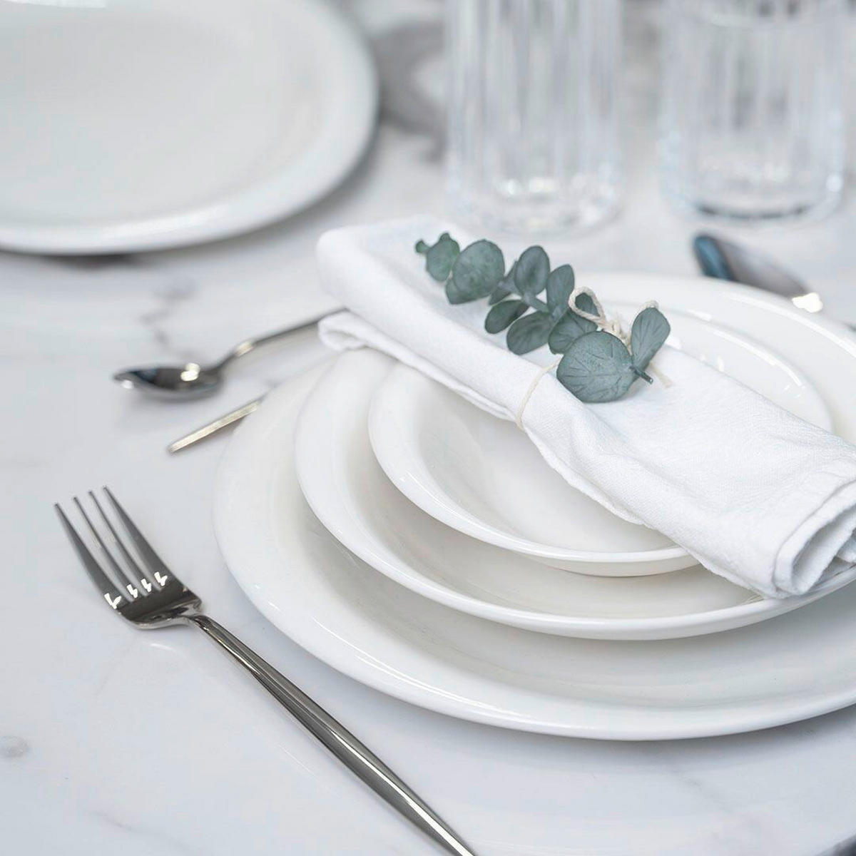 KOMBISERVICE Weiß Hochglanz BARLES 25-teilig 6 Personen  - Weiß Hochglanz, Basics, Keramik (30/30/10cm)