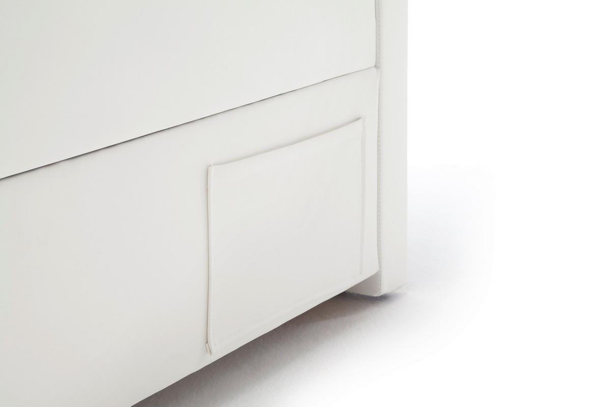 BOXSPRINGOVÁ POSTEĽ, 120/200 cm biela - biela/strieborná, Design, textil/plast (120/200cm) - Xora
