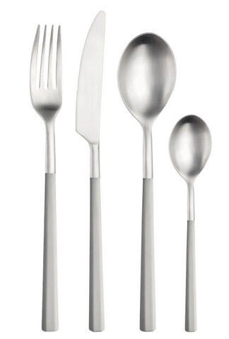 BESTECKSET HIVE 16-teilig Stahl  - Edelstahlfarben/Beigebraun, Basics, Kunststoff/Metall (25,5/7/5,3cm) - Pintinox