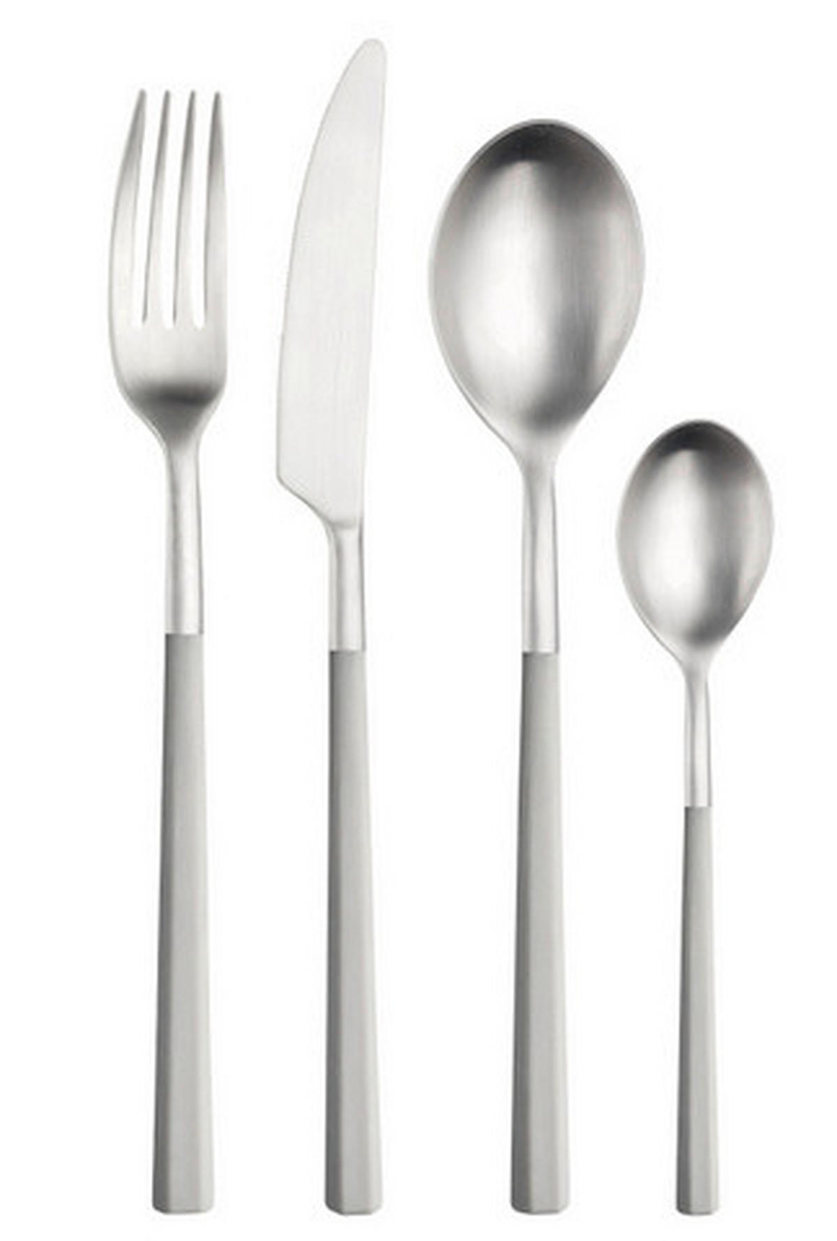 BESTECKSET HIVE 16-teilig Stahl  - Edelstahlfarben/Beigebraun, Basics, Kunststoff/Metall (25,5/7/5,3cm) - Pintinox