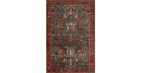 VINTAGE-TEPPICH 160/230 cm Azeri Antique Blau, Rot  - Blau/Rot, LIFESTYLE, Textil (160/230cm) - Novel