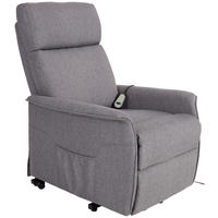 TV FOTELJA metal, tekstil  siva   - siva, Konvencionalno, metal/tekstil (65/98-84.5/92-153cm) - Ti'me