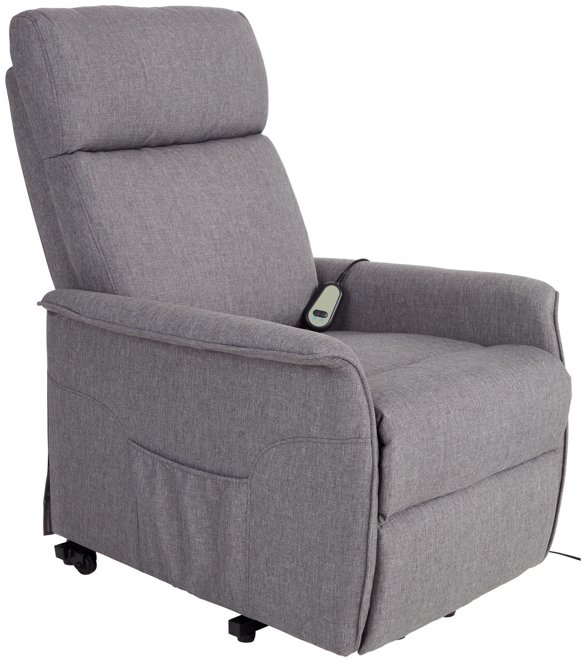 TV FOTELJA metal, tekstil  siva   - siva, Konvencionalno, metal/tekstil (65/98-84.5/92-153cm) - Ti'me