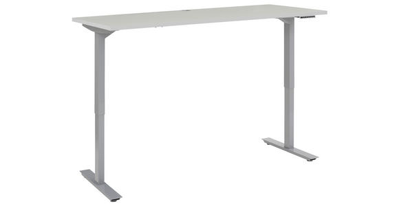 SCHREIBTISCH Silberfarben, Platinfarben - Platinfarben/Silberfarben, KONVENTIONELL, Metall (135/68/72,5 -122cm) - Voleo
