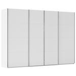 SCHWEBETÜRENSCHRANK 316/223/68 cm 4-türig Weiß  - Chromfarben/Weiß, Design, Holzwerkstoff/Metall (316/223/68cm) - Novel