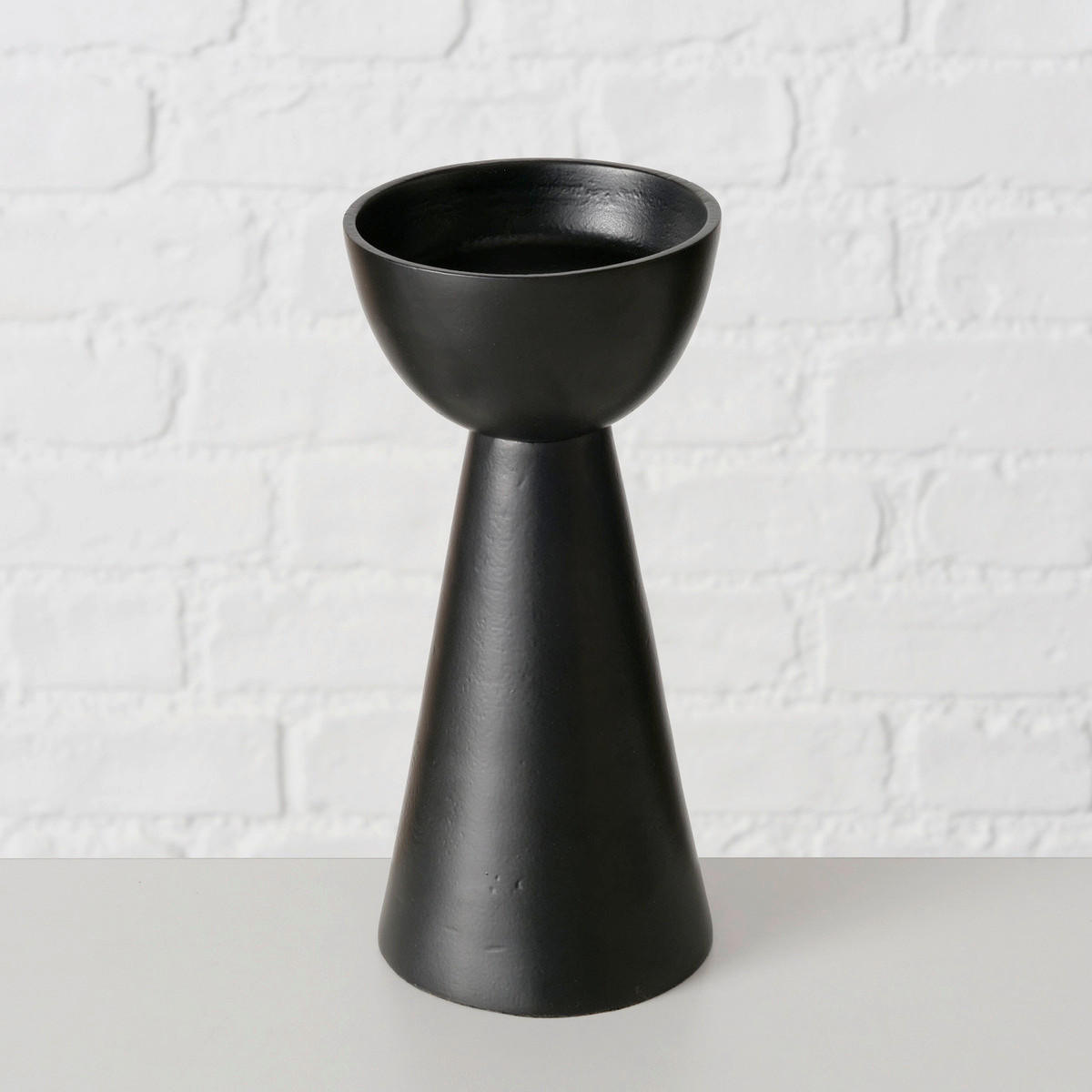 KERZENHALTER-SET - Schwarz, Basics, Metall (9/19cm) - Boltze Home