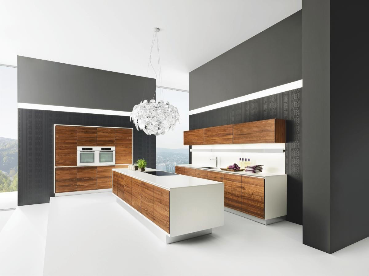 EINBAUKÜCHE VAO  - Nussbaumfarben, Design, Holz - Team 7