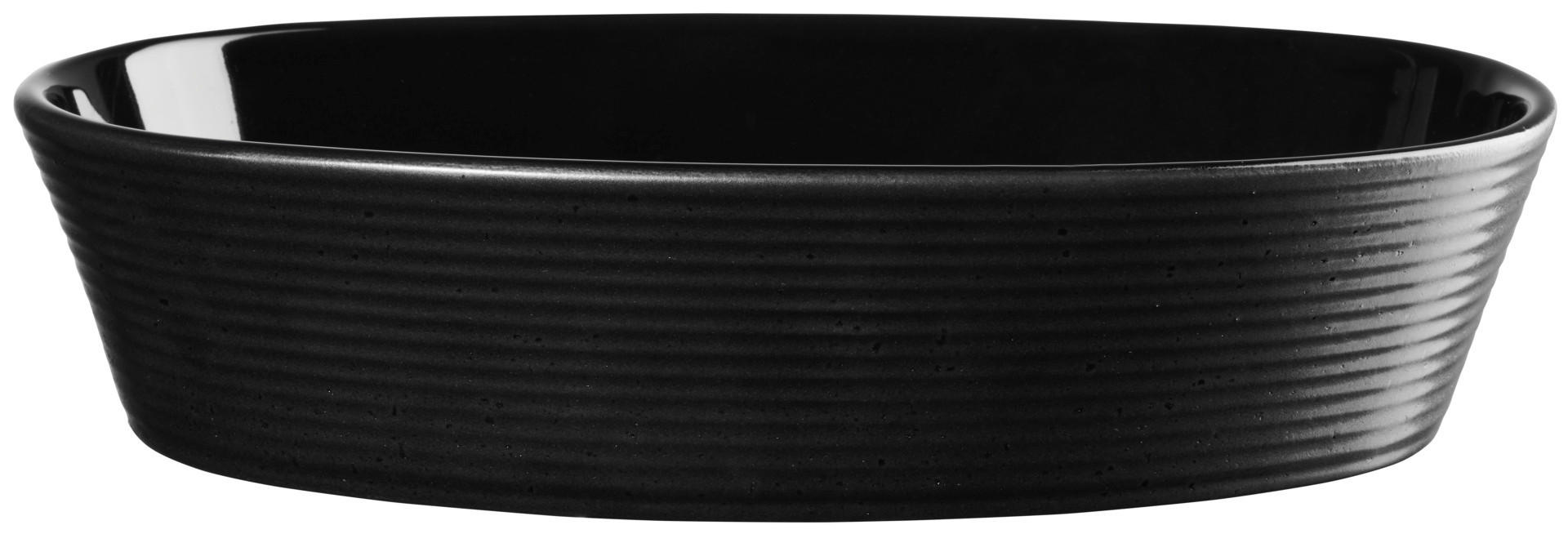AUFLAUFFORM Keramik Steingut  - Schwarz, Basics, Keramik (25/6/18cm) - ASA
